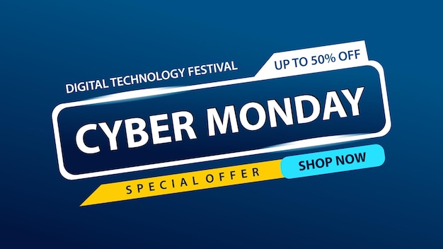 Cyber Monday Background with copy space area Suitable to use on cyber Monday sale event