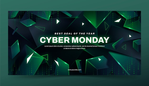 Cyber monday banner template design