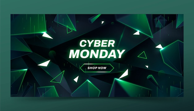 Cyber monday banner template design