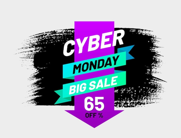 Cyber Monday big sale up to 65 percent off background