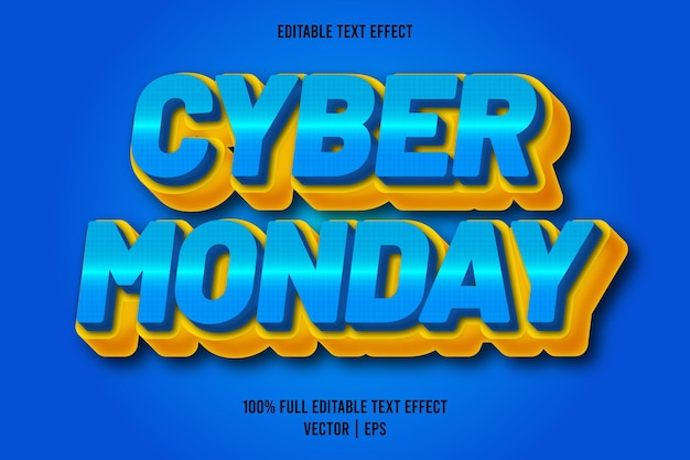 Cyber monday editable text effect comic style