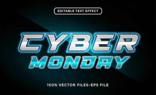 Cyber monday editable text effect premium vectors