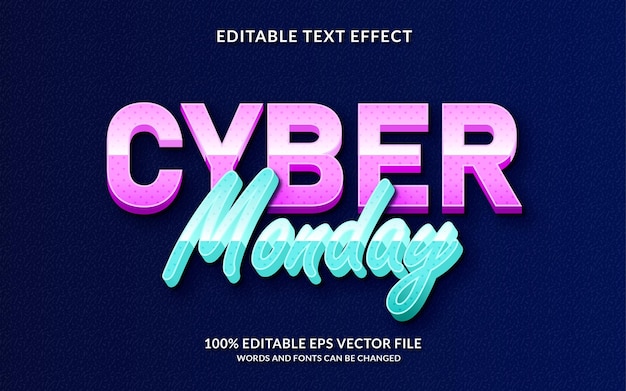 Cyber Monday editable text effect