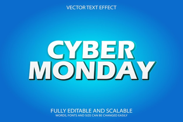 Cyber Monday editable text effect