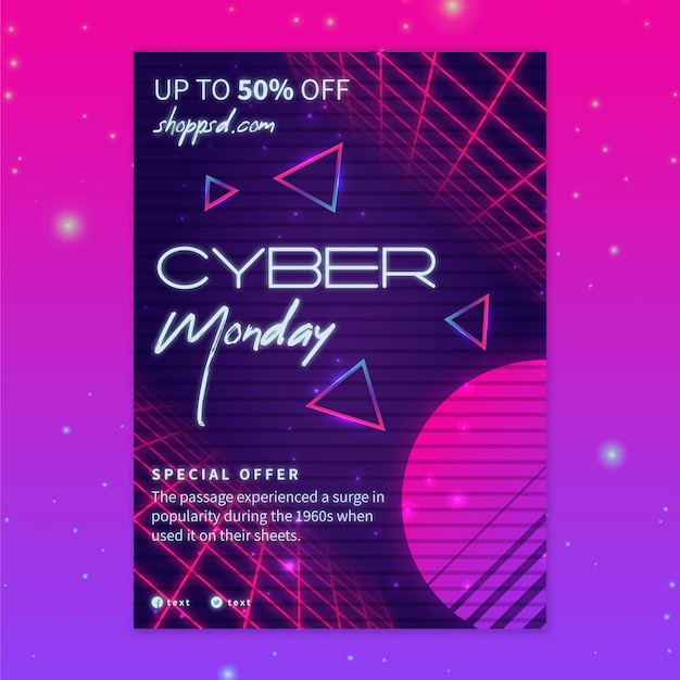 Cyber monday flyer a5 vertical