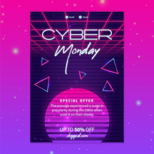 Cyber monday flyer a5 vertical