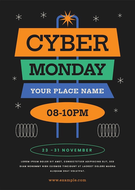 Vector cyber monday flyer