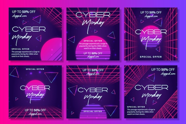 Cyber monday ig stories collection