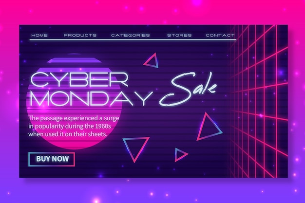 Cyber monday landing page