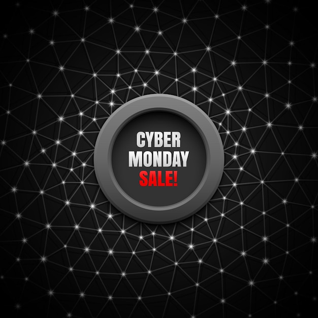 Cyber monday sale black background