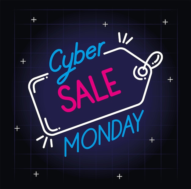 Cyber monday sale label