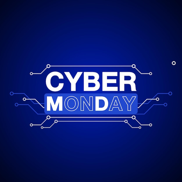 Cyber Monday Sale Poster Retail Promotion with Vector Design