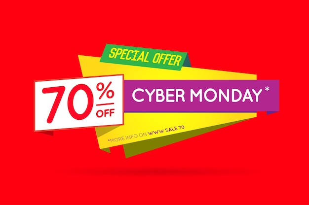 Cyber Monday Sale Sign Banner Poster ready for Web and Print Vector Super Mega Huge Sale with Special Offer