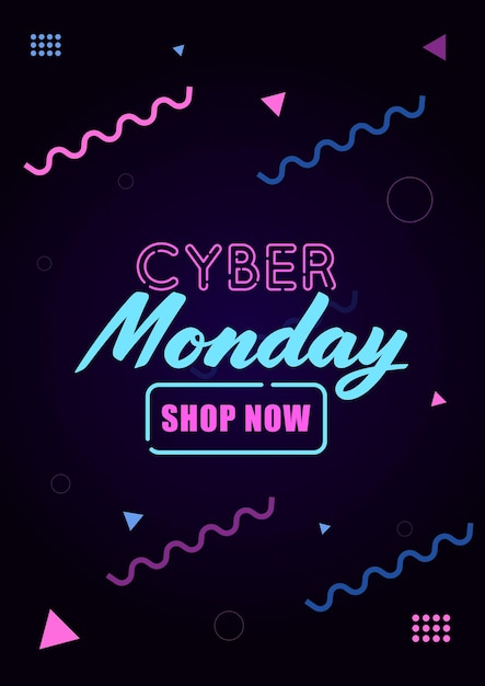 Vector cyber monday sale special offer vector design for promotion poster background banner