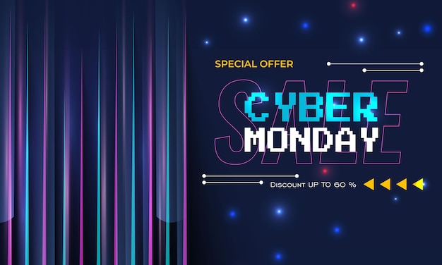 Vector cyber monday special sale offer promotion