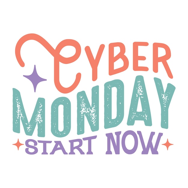 Cyber monday start now Retro Design