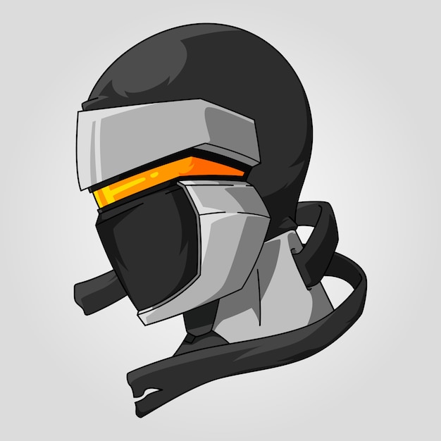 Cyber Ninja Head   Illustration