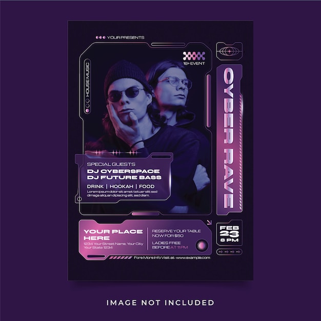 Cyber Rave Night Club Flyer Template