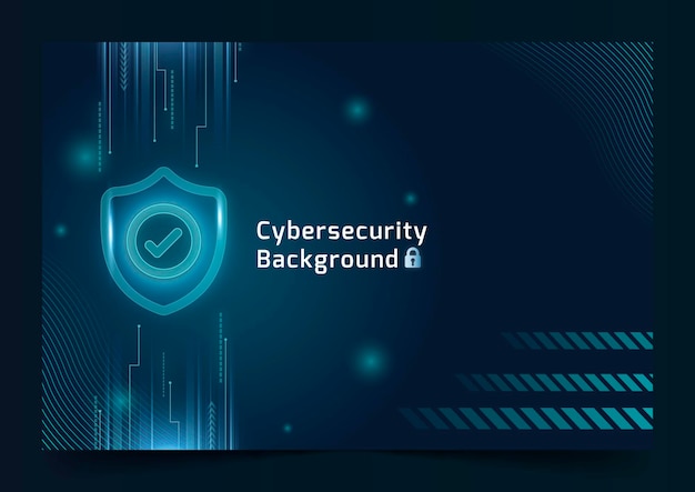 Vector cyber security background gradient with sparkling cable effect