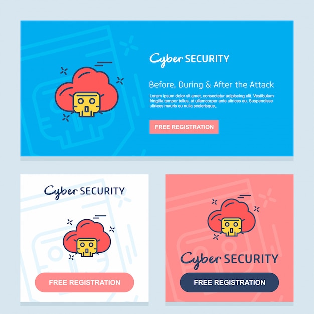 Cyber security creative design vector