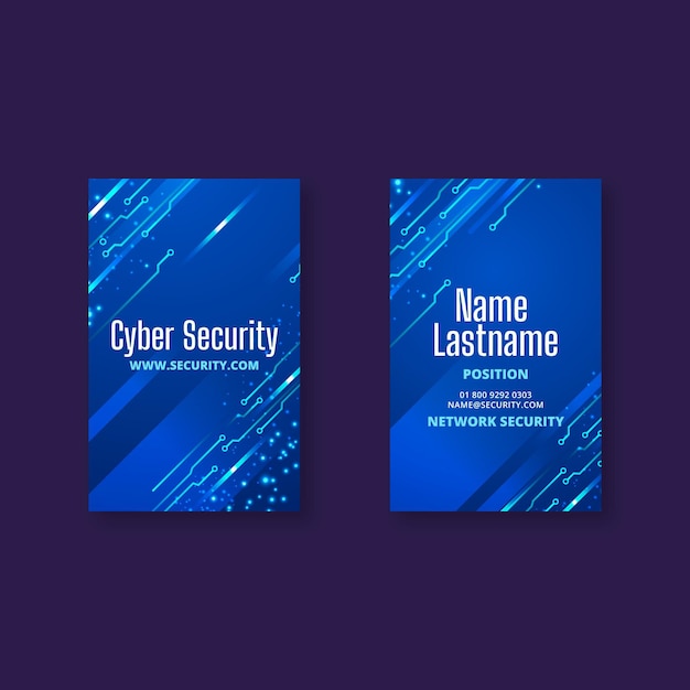 Cyber security double-sided business card