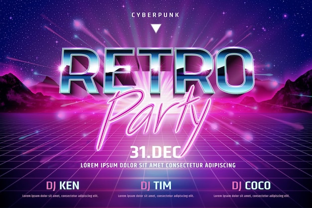 Cyberpunk retro party