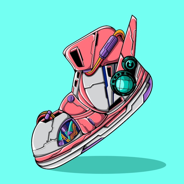 CYBERPUNK SHOES VECTOR ILLUSTRATION