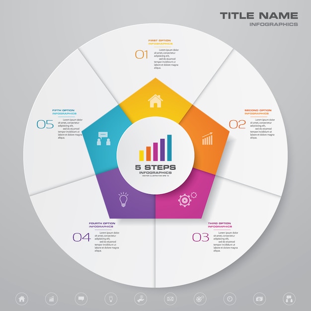 Cycle chart infographic for data presentation