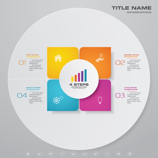 Cycle chart infographic for data presentation