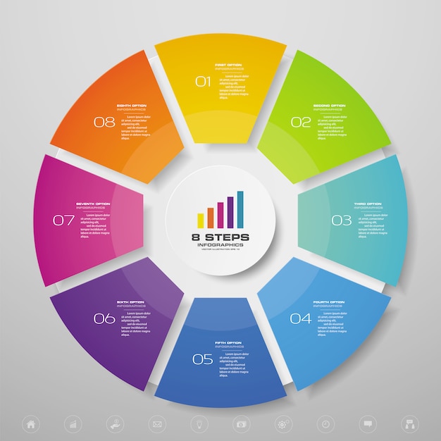 Cycle chart infographic for data presentation