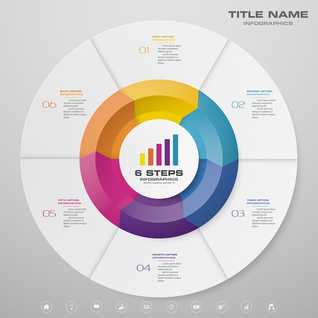 Cycle chart infographic for data presentation