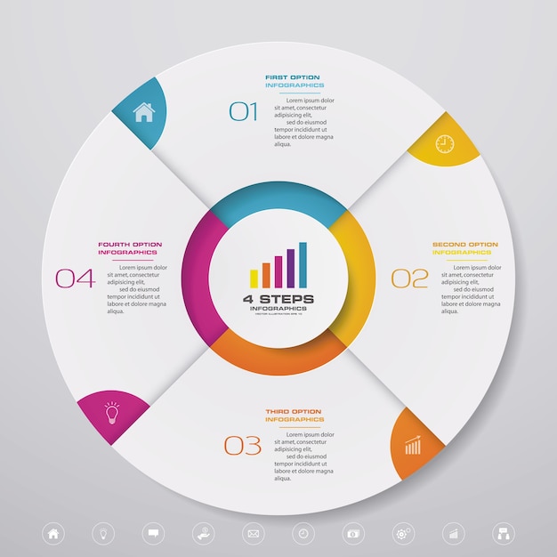 Cycle chart infographic for data presentation