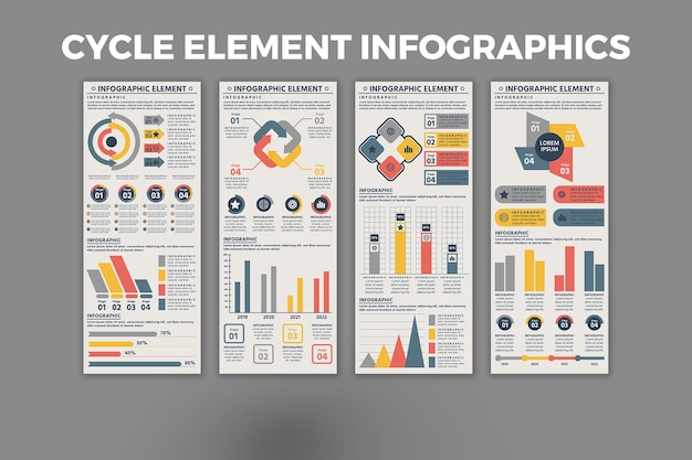 Cycle Element Infographic Template