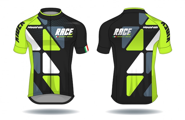 Cycle jersey.sport wear protection equipment vector illustration.