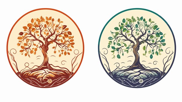 Cycle of Life Tree of Life Representing the Eternal Dance of Life and Death