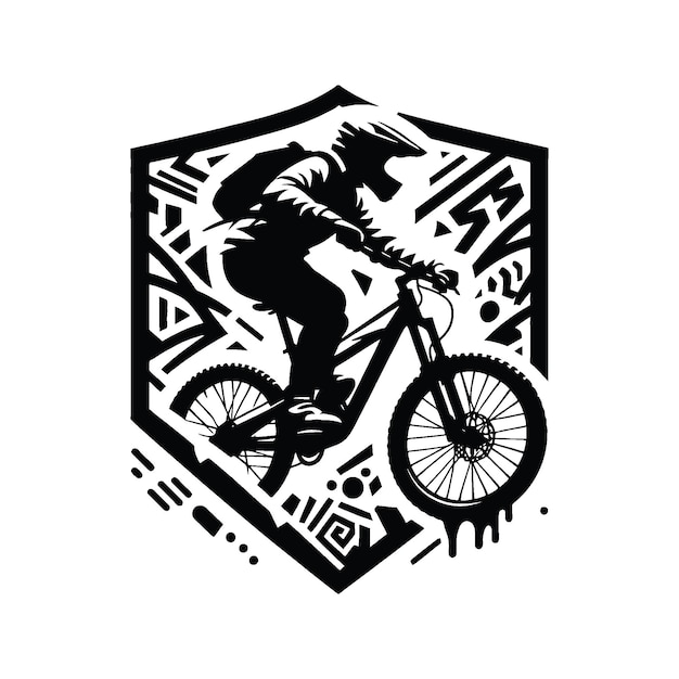 Vector cycling bmx downhill mountain biking