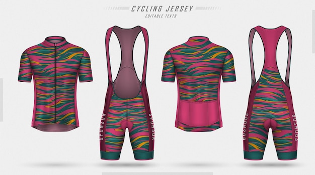 Vector cycling jersey front and back premium collection of cycling jersey