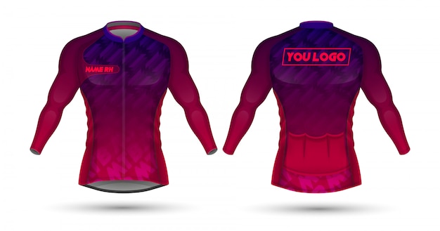 Cycling jersey template