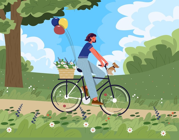 Cycling in spring vector concept