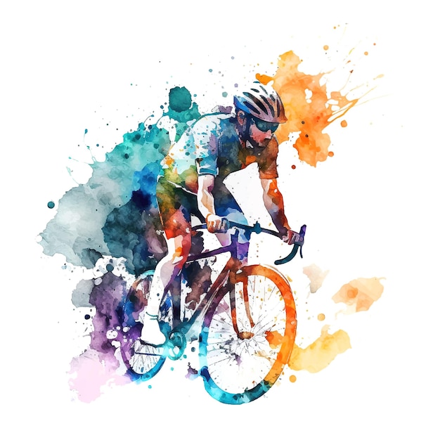 Cycling watercolor paint