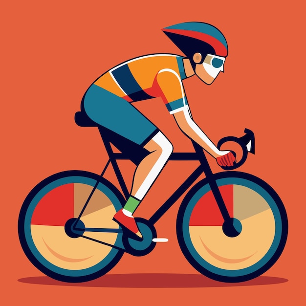 Cyclist Clip Art Vector Illustration Design