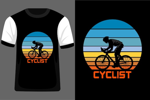 Cyclist Retro Vintage T Shirt Design