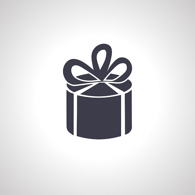 cylinder gift box isolated icon on white background