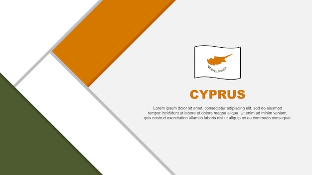 Cyprus Flag Abstract Background Design Template Cyprus Independence Day Banner Cartoon Vector Illustration Cyprus Illustration