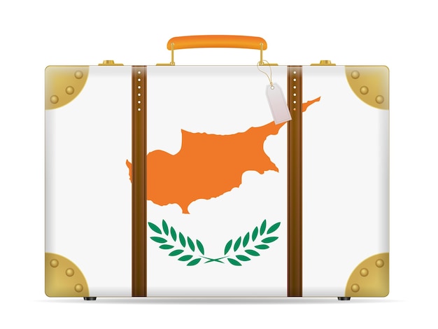 Cyprus flag travel suitcase