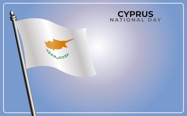 Cyprus national flag isolated on gradient color background