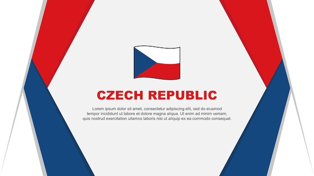 Czech Republic Flag Abstract Background Design Template Czech Republic Independence Day Banner Cartoon Vector Illustration Czech Republic Design