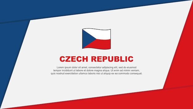 Czech Republic Flag Abstract Background Design Template Czech Republic Independence Day Banner Cartoon Vector Illustration Czech Republic Independence Day