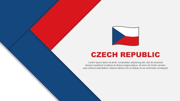 Czech Republic Flag Abstract Background Design Template Czech Republic Independence Day Banner Cartoon Vector Illustration Czech Republic