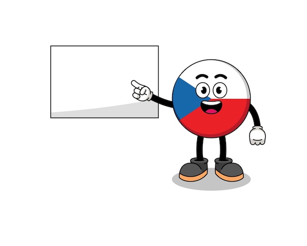 Czech republic illustration doing a presentation